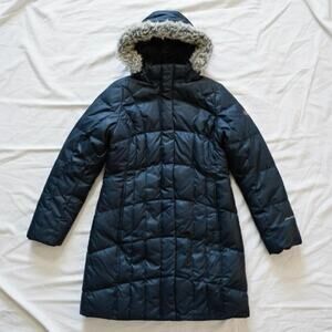 Eddie Bauer Goose Down Ski Lodge Puffer Parka Jacket Coat Womens Small